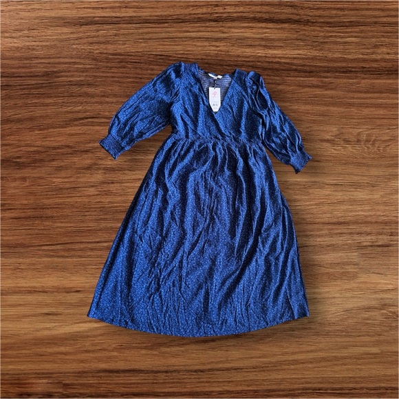 The Nines by HATCH Blue and Black Midi Dress - Picture 2 of 16